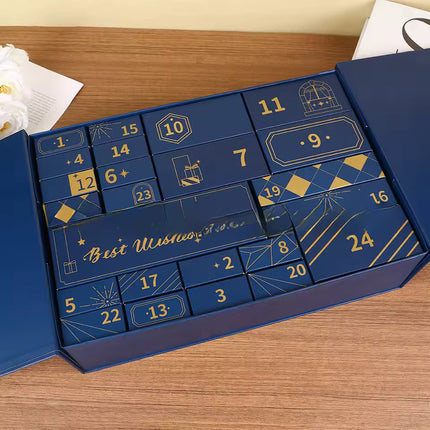 Calendario de Adviento con caja 24 sorpresa azul - Masculino