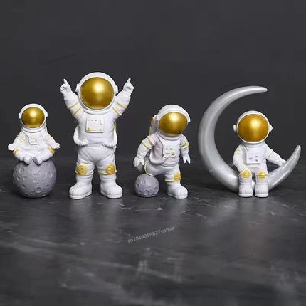 Set de 4 Esculturas Decorativas de Astronautas